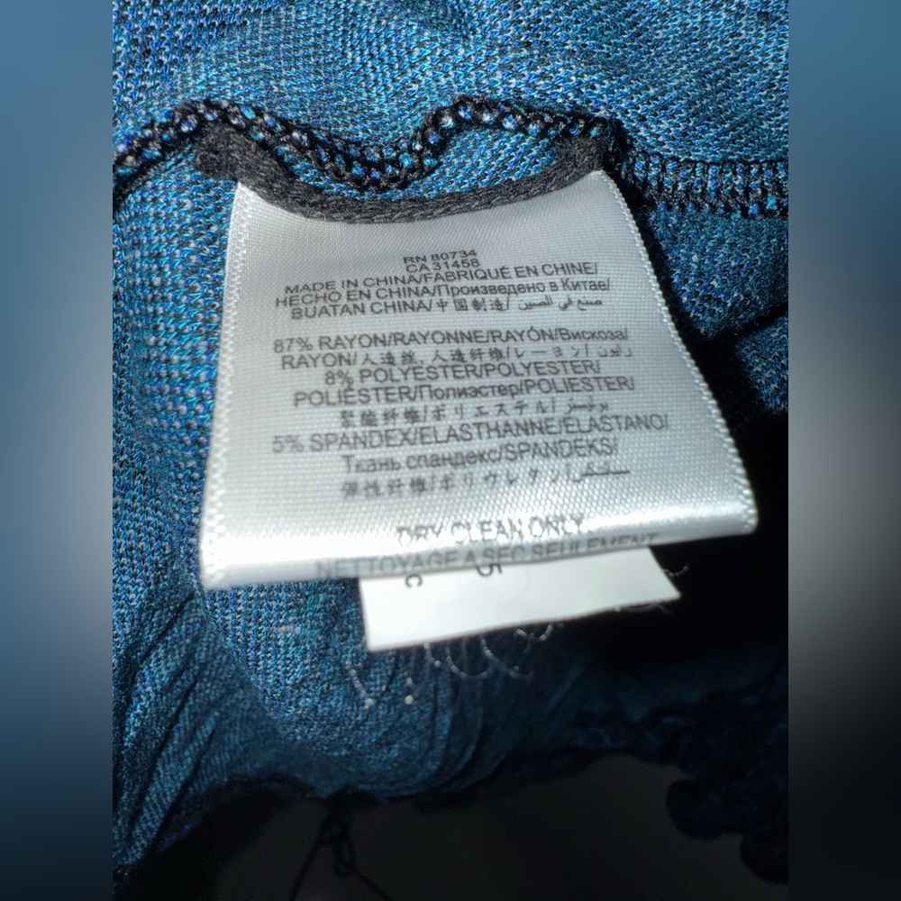 Bcbgmaxazria Vibrant Blue Patterned Adele Knit Wr… - image 6